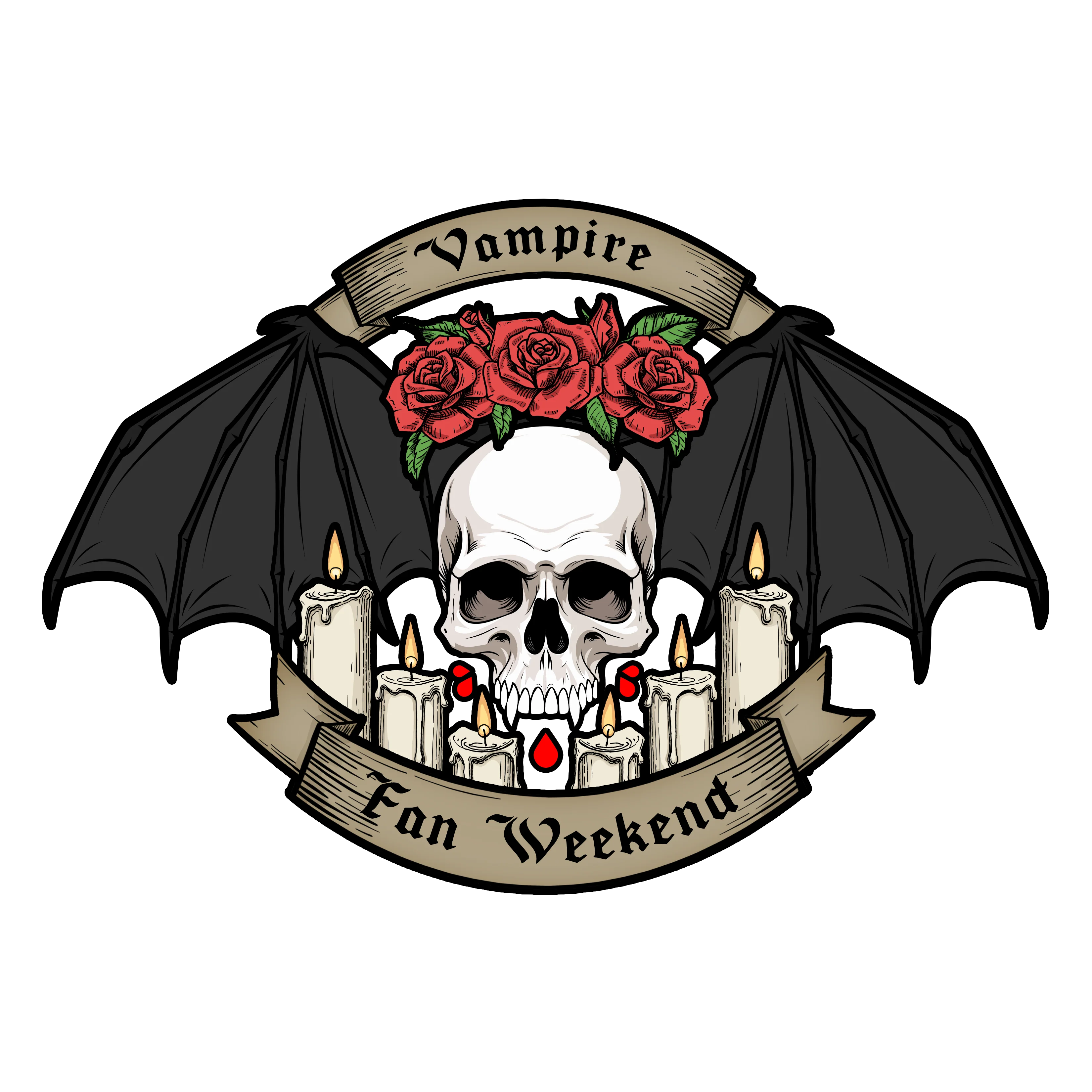 VFW25-T2 Vampire Fan Weekend "Skull" Ringer Style Tee 2025 - Image 3